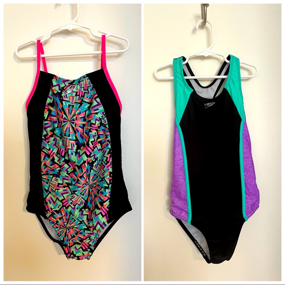 2 - Girls speedo bathing suit size L